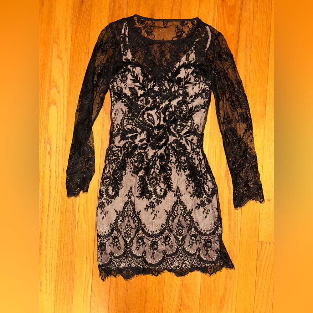 Express Black Lace Dress